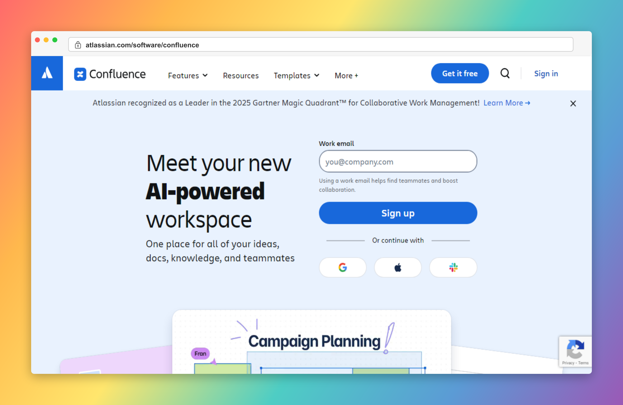 Confluence Platform Screenshot