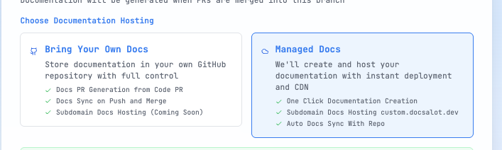 Documentation hosting options